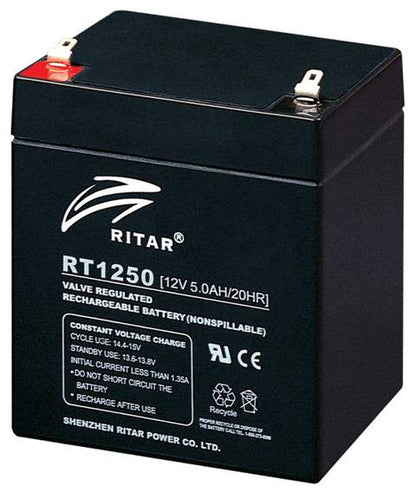Ritar Agm Batteri 12V 5Ah F1 shown in product view