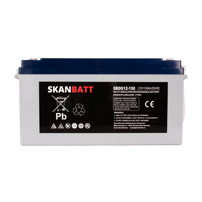 RITAR GEL Deep Cycle Batteri 12V 150AH (483x170x241mm) +vänster