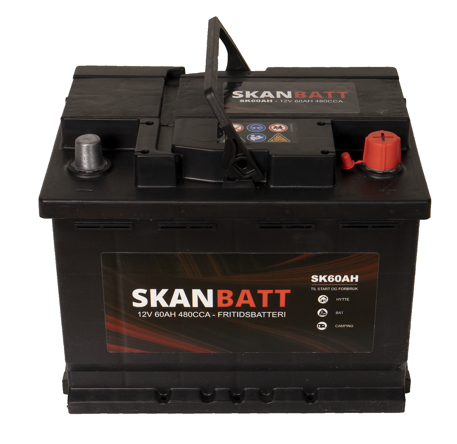 Skanbatt Fritidsbatteri 12V 60Ah 480Cca +Høyre shown in product view image 3