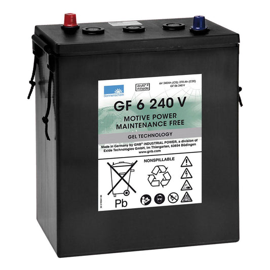 Sonnenschein Gel Batteri 6V 240Ah +Diagonalt shown in product view