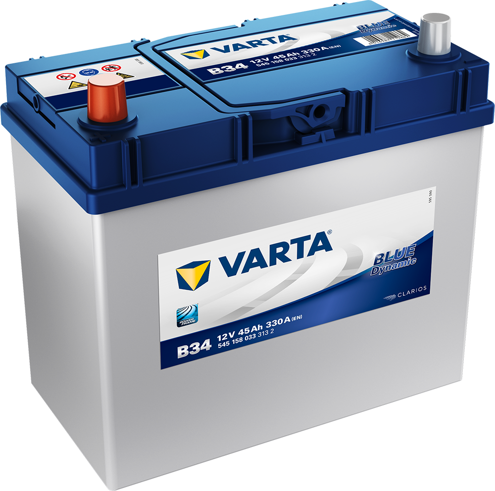 Varta Blue Dynamic Batteri 12V 45Ah 330Cca +Venstre B34 shown in product view