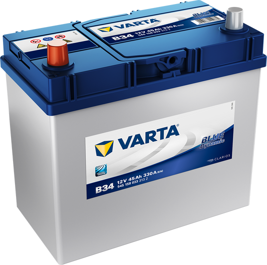 Varta Blue Dynamic Batteri 12V 45Ah 330Cca +Venstre B34 shown in product view
