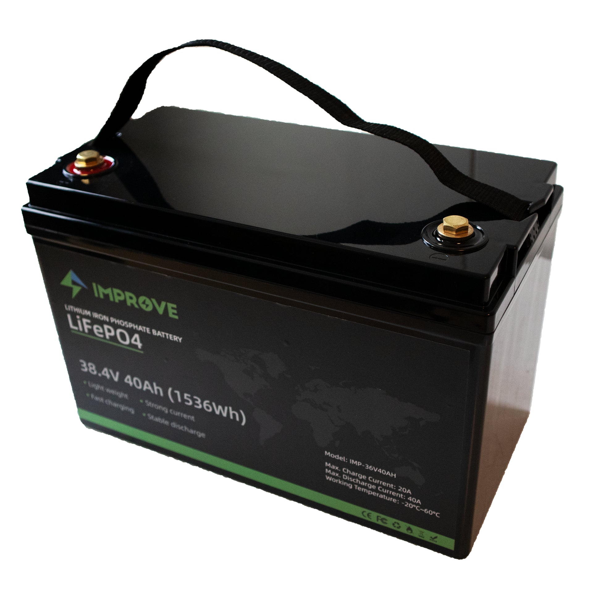 Improve Lithium Batteri 36V 40Ah (Lifepo4) Bms 40A shown in detail view