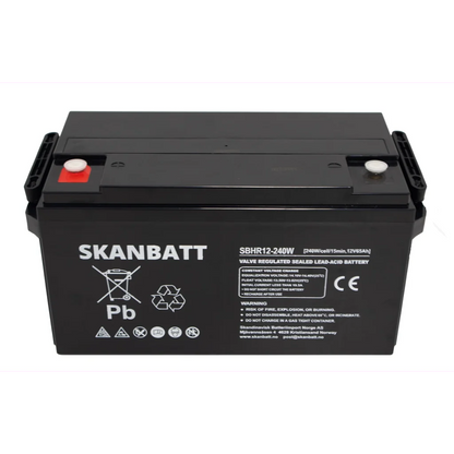 SKANBATT High Rate AGM Batteri 12V 65AH (350x167x182mm) M6