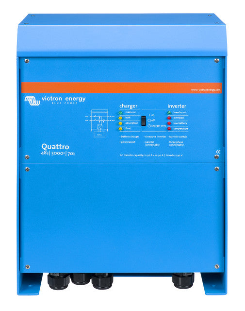Victron Quattro 12/5000/220-100/100 Kombinert Batterilader Og Inverter shown in product view
