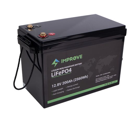IMPROVE Lithium Batteri 12V 200Ah (LiFePO4) BMS 200A