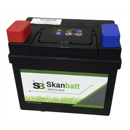 SKANBATT Plenklipper Batteri 12V 28AH 240CCA (186x130x171mm) +venstre