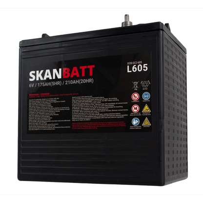 SKANBATT L605 Deep Cycle Batteri 6V 210Ah (264x181x276mm)