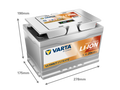 Varta Lithium Ll100Lt 12V 100Ah - Värme - Bluetooth (278X175X190Mm)