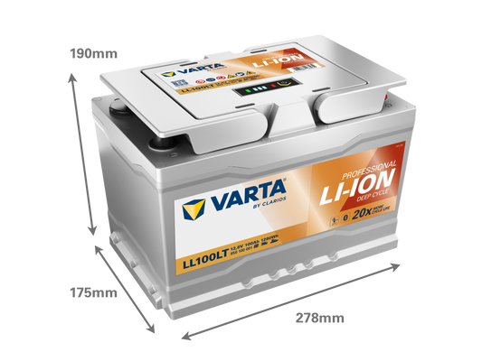 Varta Lithium Ll100Lt 12V 100Ah - Heat - Bluetooth shown in product view