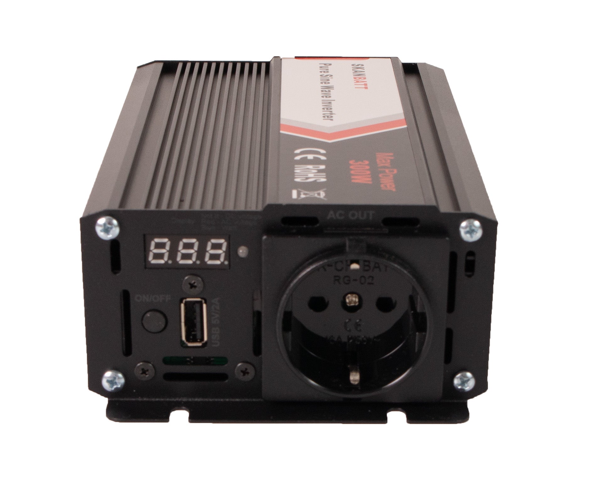 Skanbatt Inverter 12V 300W Ren Sinus shown in detail view