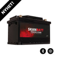 SKANBATT Premium Lithium - 12V 100Ah 100A BMS - Bluetooth - Heat - 280x178x188mm - 8 Års garanti
