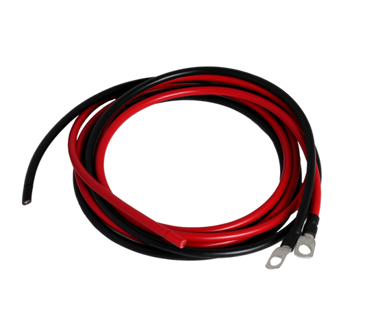 Kabel 2mtr 2x10mm2 til solcelleregulator (m/ 8mm øyer)