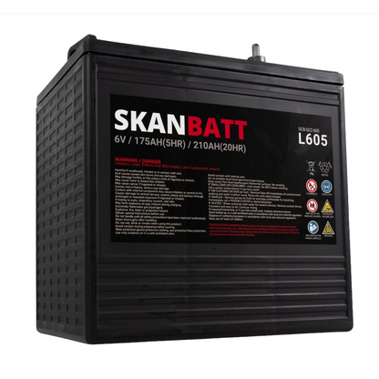 SKANBATT L605 Deep Cycle Batteri 6V 210Ah (264x181x276mm)