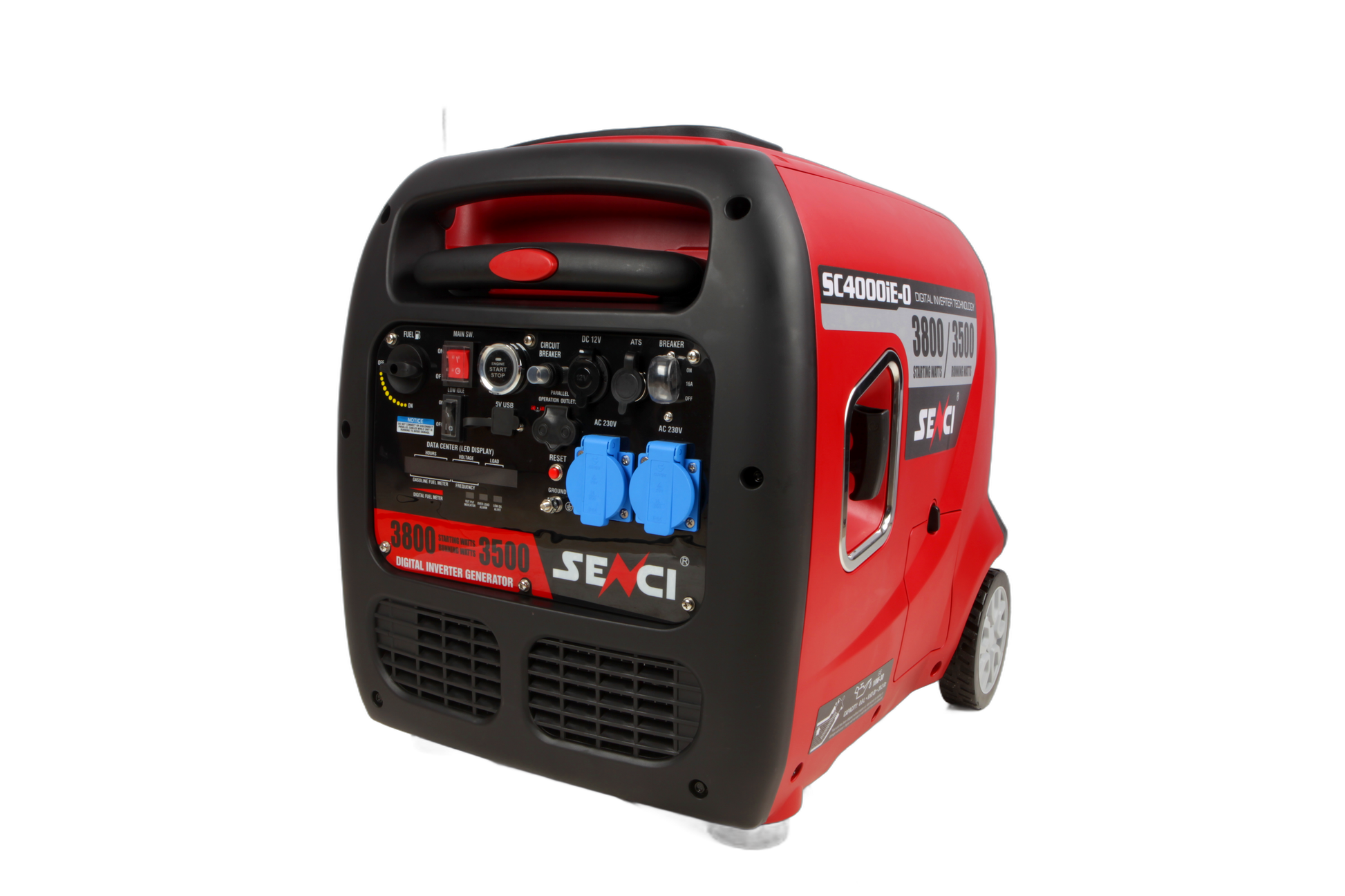 Senci Sc4000Ie-O Inverter Aggregat - Bensin - Max 3800W - Ats - Elektrisk Start - inkl. klargjøring shown in angle view