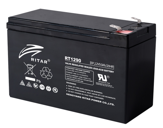 Ritar Agm Batteri 12V 9Ah - Rt1290Ep Long Life F2 shown in product view