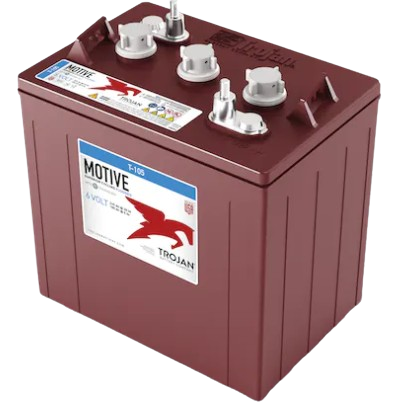 Trojan Deep Cycle Traksjonsbatteri 6V 225Ah +Diagonalt (Skrupol) (T105) shown in product view