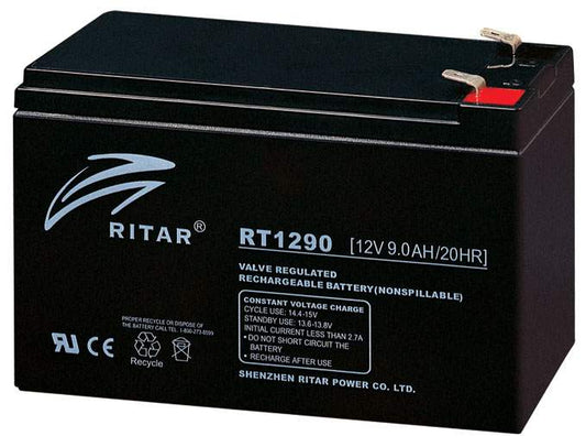 Ritar Agm Batteri 12V 9Ah F1 shown in product view