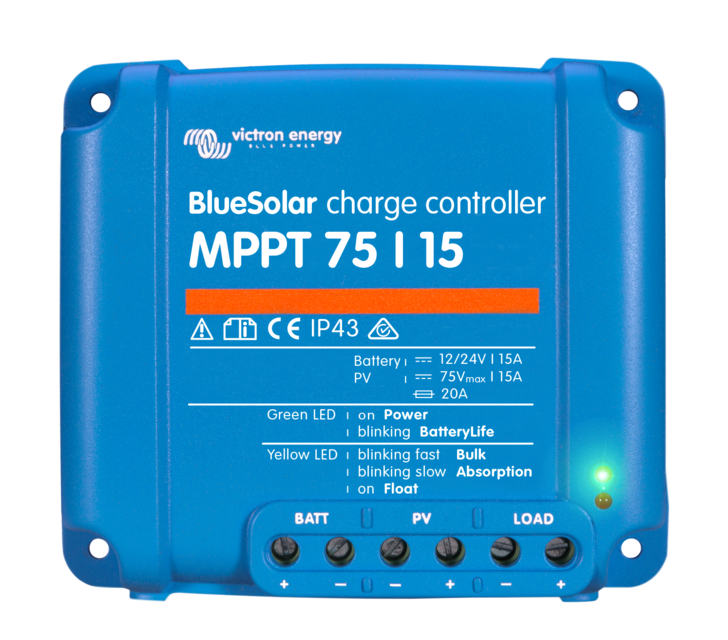Victron Blue Solar Mppt 75/15 U/Blåtann shown in product view