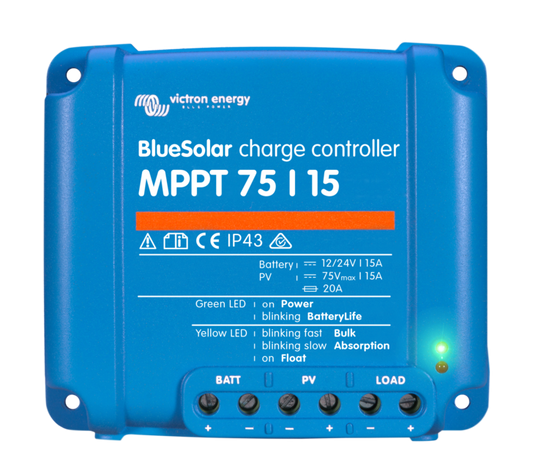 Victron Blue Solar Mppt 75/15 U/Blåtann shown in product view