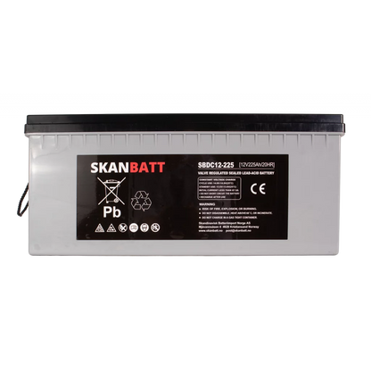 RITAR AGM Deep Cycle Batteri 12V 225AH C10 (522x240x219mm) +Höger
