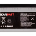 RITAR AGM Deep Cycle Batteri 12V 225AH C10 (522x240x219mm) +Höger