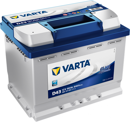 Varta Blue Dynamic Batteri 12V 60Ah 540Cca +Venstre D43 shown in product view