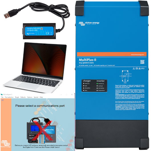Initial inställning/programmering av Victron Multiplus / Easysolar / Quattro / Powerwall