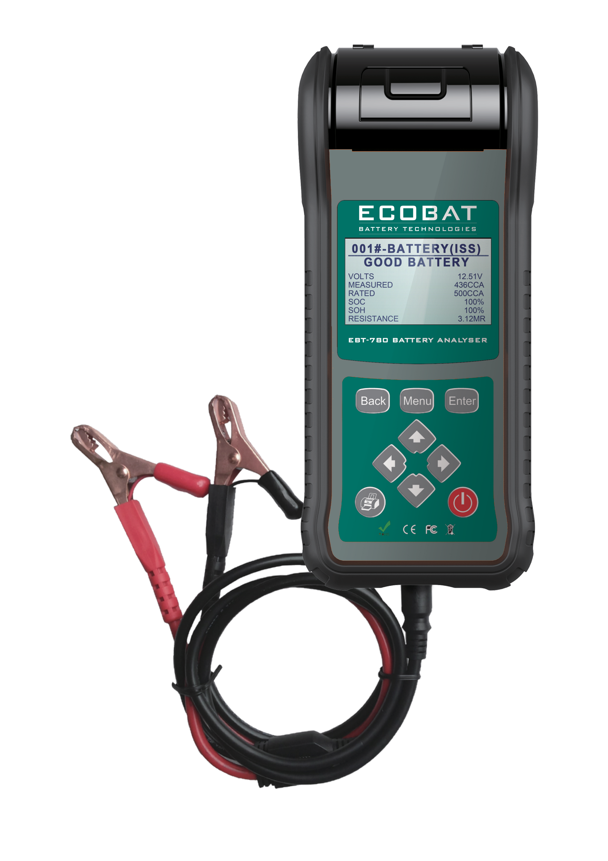 Ecobat Elektronisk Batteritester Ebt-780 M/Printer shown in product view