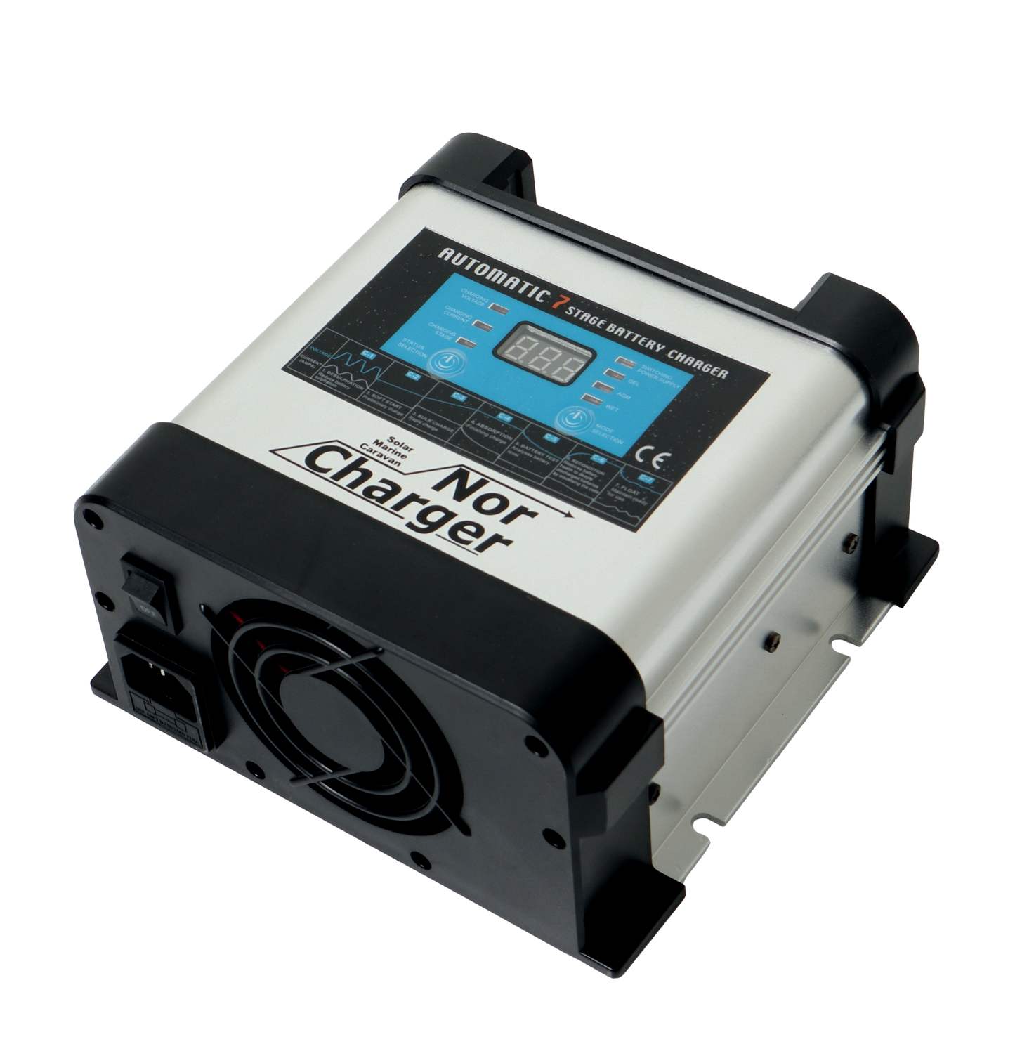 Nor Charger Pro Serie Elektronisk Batterilader 12V 10A 2-Kanaler shown in product view