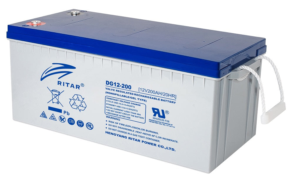 Ritar Gel Deep Cycle Batteri 12V 200Ah +Høyre shown in product view