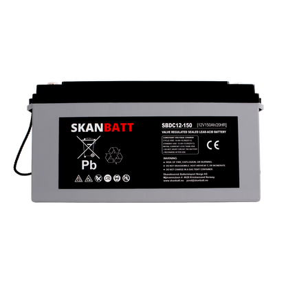 RITAR AGM Deep Cycle Batteri 12V 150AH C10 (483x170x241mm) +vänster