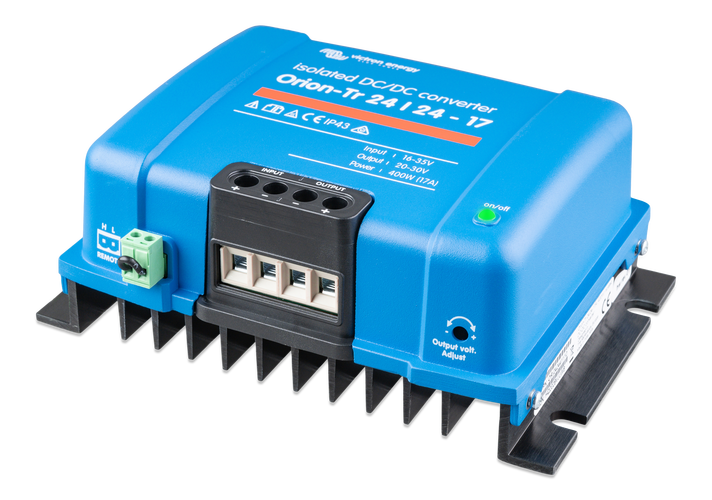 Victron Orion 24/48-8,5A (400W) Omformer (Isolert) shown in angle view