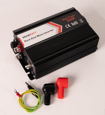 Skanbatt Inverter 12V 300W Ren Sinus label detail