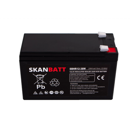 RITAR High Rate AGM Batteri 12V 9AH (151x65x93,5mm) F2