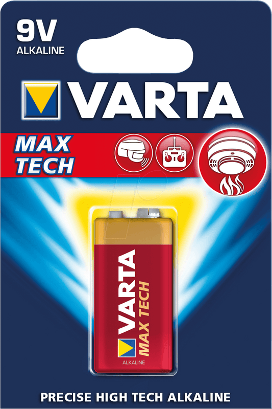 Varta Max Tech 9V 1-Pakning shown in product view