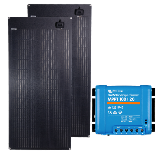 SKAN-VIC SFLEX 220W (2x110W) Flexipanel komplett kit med VICTRON MPPT 100/20