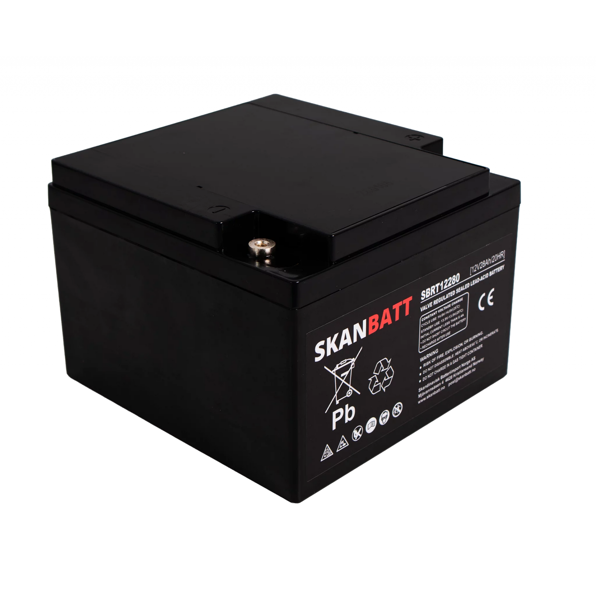 RITAR AGM Batteri 12V 28AH (166x175x125mm) M5