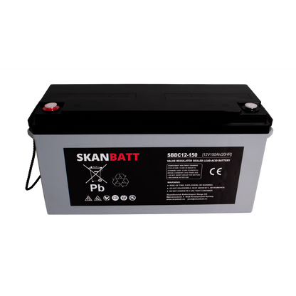 RITAR AGM Deep Cycle Batteri 12V 150AH C10 (483x170x241mm) +vänster