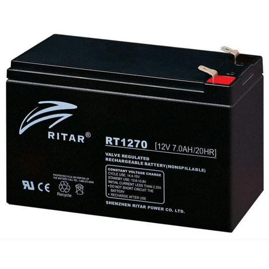 RITAR AGM Batteri 12V 7AH (151x65x94mm) F2