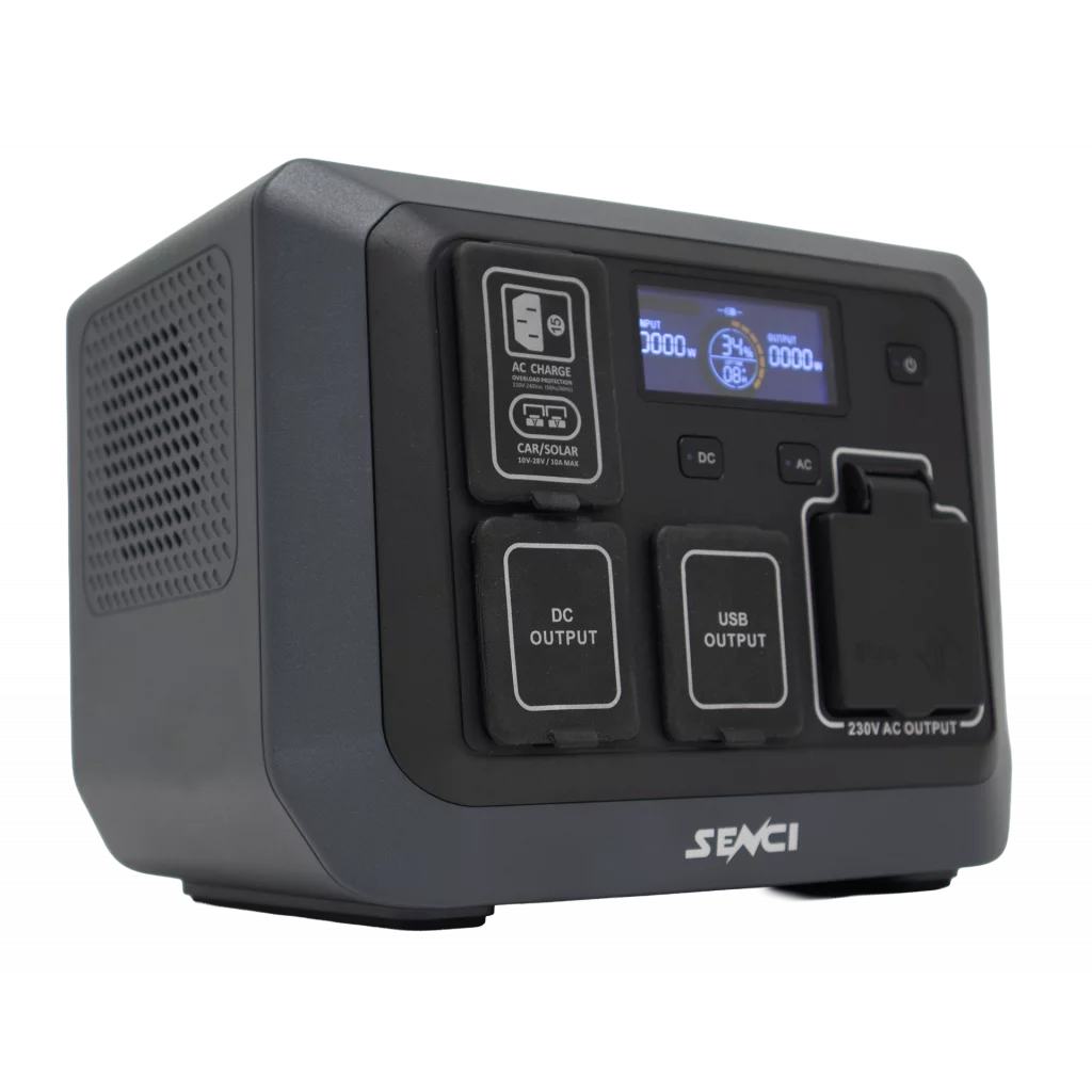 SENCI Lithium LPS 512Wh Power Station med 600W (1200W) sinus inverter