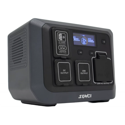 SENCI Lithium LPS 512Wh Power Station med 600W (1200W) sinus inverter