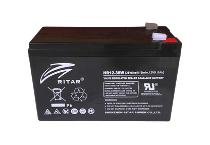 Ritar High Rate Agm Batteri 12V 9Ah F2 shown in product view