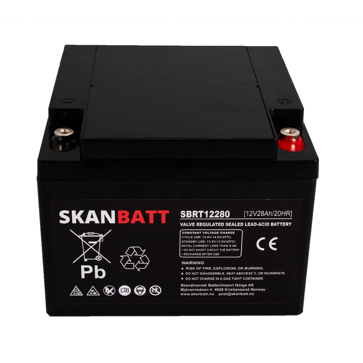 RITAR AGM Batteri 12V 28AH (166x175x125mm) M5