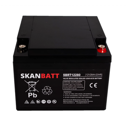 RITAR AGM Batteri 12V 28AH (166x175x125mm) M5