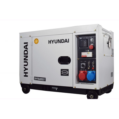 Hyundai Dhy8600Se-T Strömaggregat 7900W - Elektrisk start - Diesel