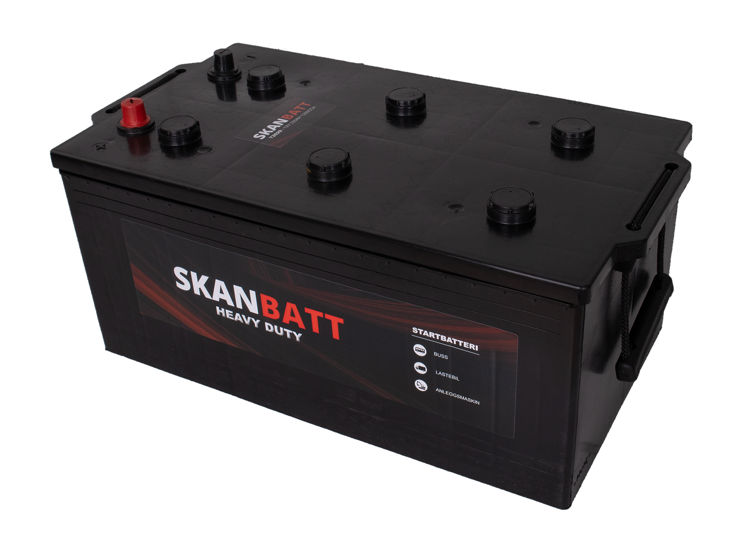 Skanbatt Startbatteri 12V 220Ah 1200Cca +Høyre shown in angle view