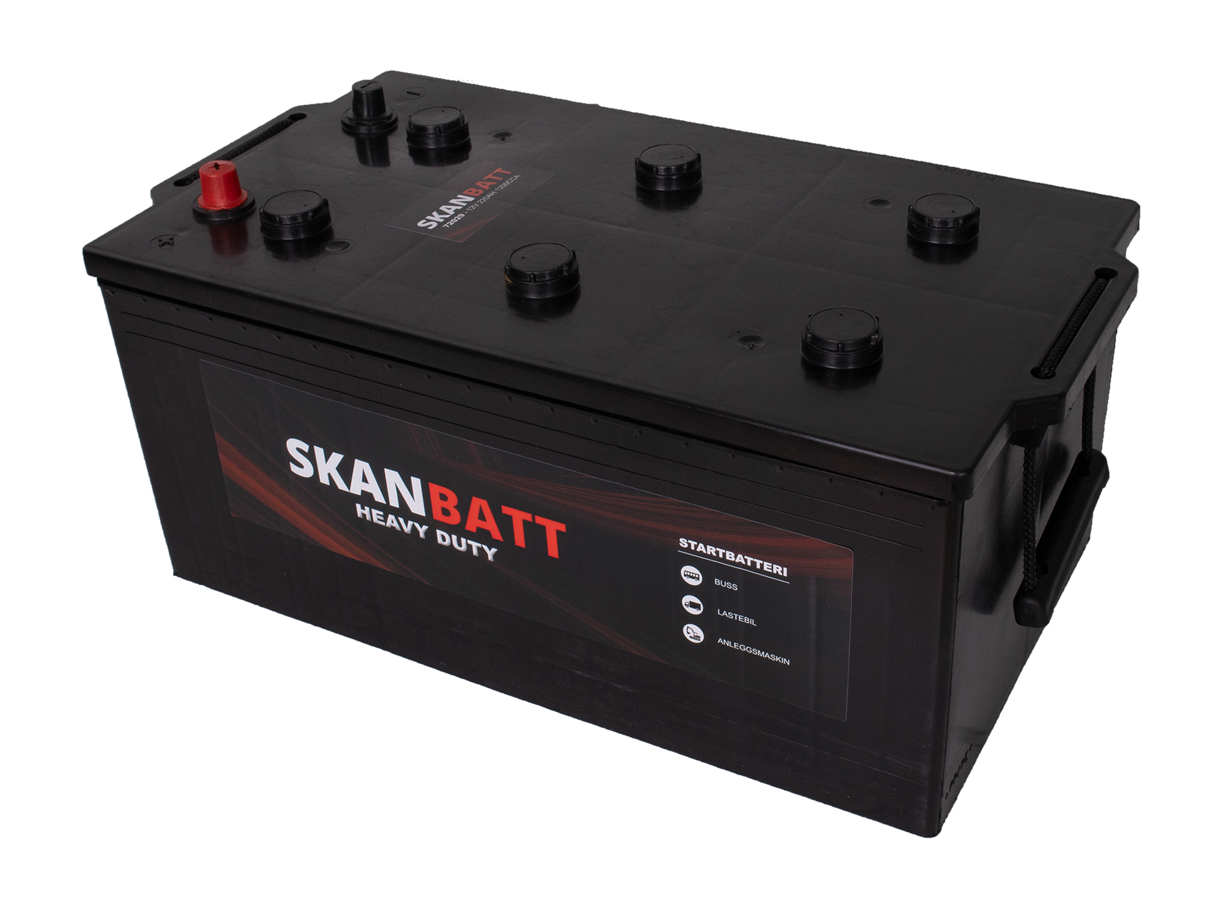 Skanbatt Startbatteri 12V 220Ah 1200Cca +Høyre shown in angle view