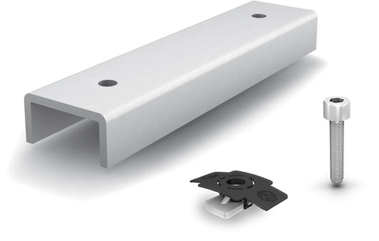 K2 Dome Flatconnector Set (1Rail + 2Skruer + 2Fester) shown in product view