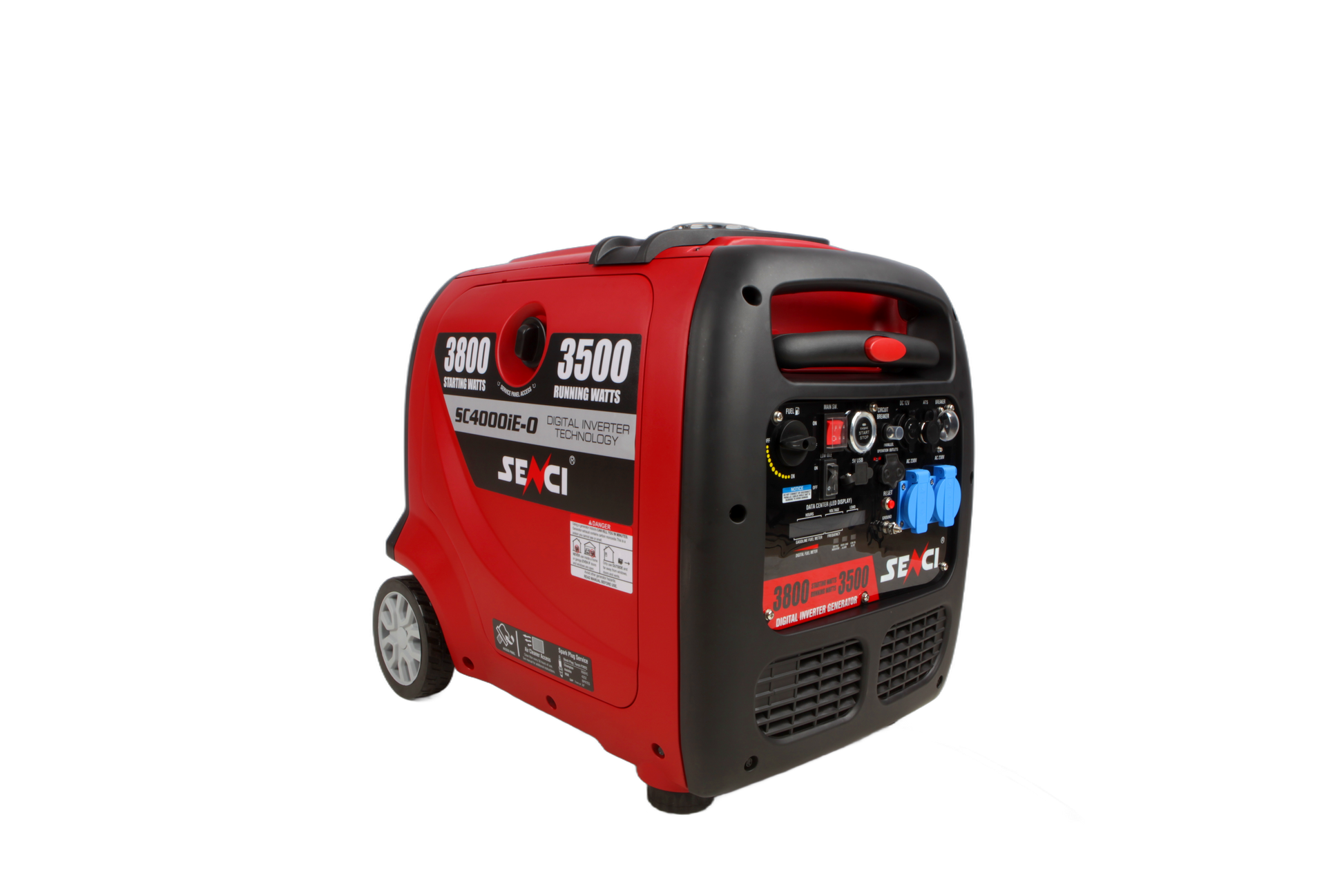 Senci Sc4000Ie-O Inverter Aggregat - Bensin - Max 3800W - Ats - Elektrisk Start - inkl. klargjøring label detail